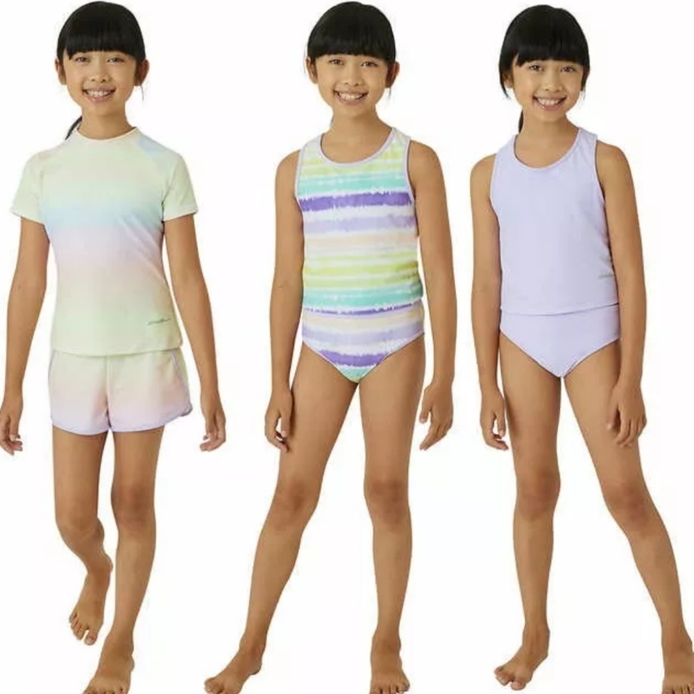 Eddie Bauer 4 piece reversible swim suit/ tankini nwt